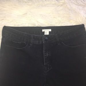 Forever 21 black wide crop jeans!